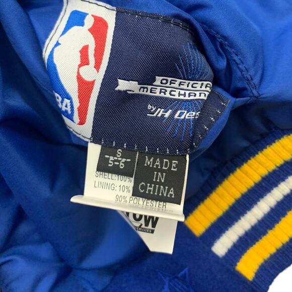 Golden State Warriors JH Design Reversible Wool Logo Jacket sz 5/6‎ - Picture 10 of 13